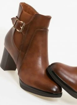 Καλύτερες κριτικές για ✔️ The Fashion Project Μποτάκια αστραγάλου με αγκράφα - Ταμπά ❤️