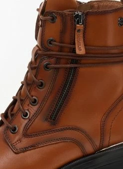 Εκπτωση ⭐ Αρβυλάκια δερμάτινα με φερμουάρ CARMELA 160270 - Ταμπά 🤩 -Μποτάκια Κατάστημα arvulakia dermatina me fermouar carmela 160270 106528 ck08