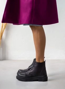 Προϋπολογισμός 👍 The Fashion Project Αρβυλάκια δερμάτινα με ραφή - Μαύρο 😍 -Μποτάκια Κατάστημα arvulakia dermatina me rafi 108270 6ptd