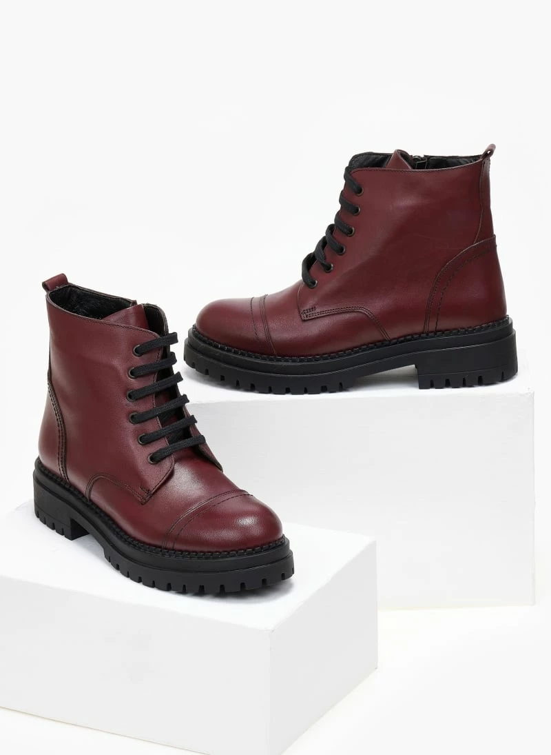 Εξοδος 👏 The Fashion Project Αρβυλάκια δερμάτινα με ραφή - Μπορντό ⌛ 5 Εξοδος 👏 The Fashion Project Αρβυλάκια δερμάτινα με ραφή - Μπορντό ⌛ - Image 3