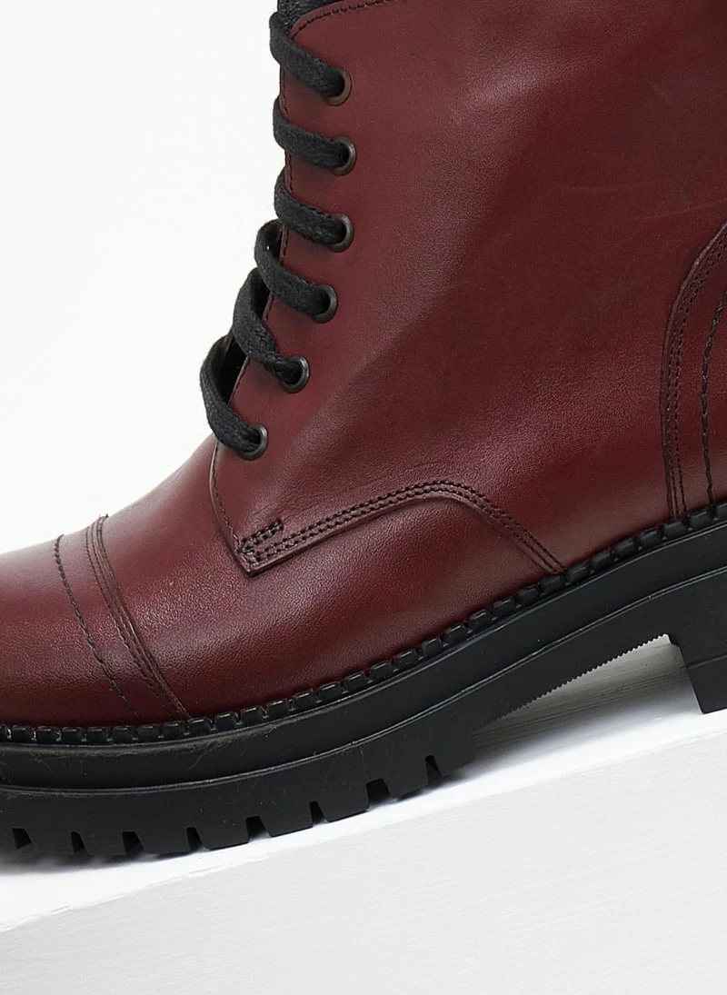 Εξοδος 👏 The Fashion Project Αρβυλάκια δερμάτινα με ραφή - Μπορντό ⌛ 7 Εξοδος 👏 The Fashion Project Αρβυλάκια δερμάτινα με ραφή - Μπορντό ⌛ - Image 5