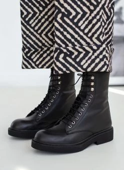 Αγορά 🧨 The Fashion Project Αρβυλάκια δερμάτινα με θηλάκι - Μαύρο 🔔