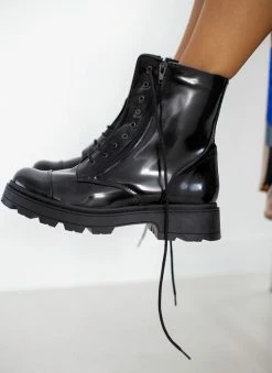 Προώθηση 🌟 The Fashion Project Αρβυλάκια φλωρεντίκ με διπλό φερμουάρ - Μαύρο 🔥 -Μποτάκια Κατάστημα arvulakia flwrentik me diplo fermouar 109399 0v90