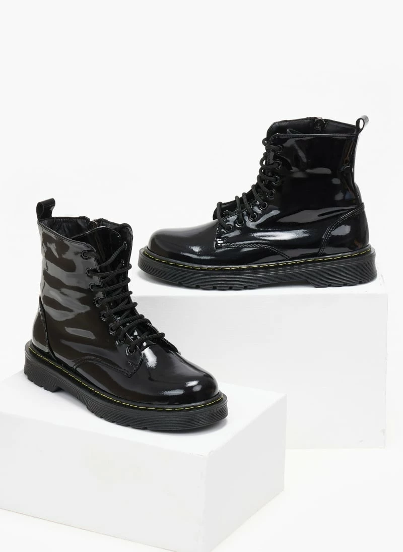 Καλύτερη πώληση 🛒 The Fashion Project Αρβυλάκια λουστρίνι με ραφή - Μαύρο 🧨 10 Καλύτερη πώληση 🛒 The Fashion Project Αρβυλάκια λουστρίνι με ραφή - Μαύρο 🧨 - Image 8