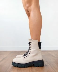 Ολοκαίνουργιο 🎉 The Fashion Project Αρβυλάκια με Chunky σόλα και ελαστικά μέρη - Μπεζ 🧨 -Μποτάκια Κατάστημα arvulakia me chunky sola kai elastika meri 99232 o40s