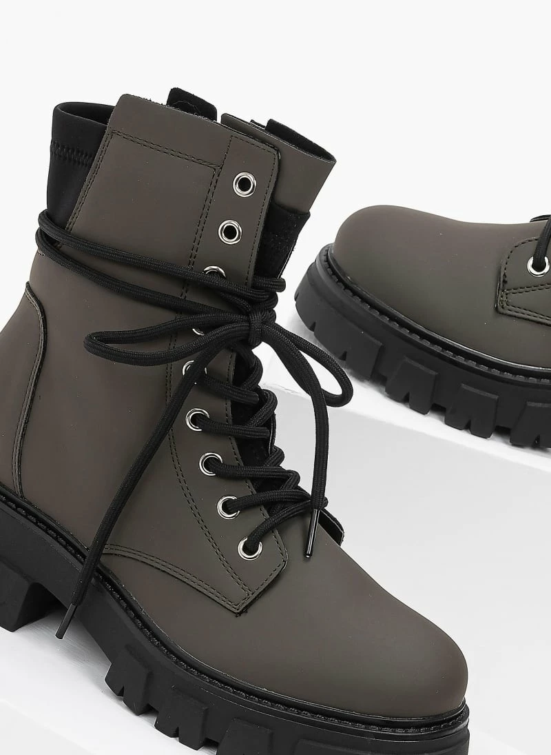 Εκπτωση 💯 The Fashion Project Αρβυλάκια με Chunky σόλα και ελαστικά μέρη - Χακί 🎁 4 Εκπτωση 💯 The Fashion Project Αρβυλάκια με Chunky σόλα και ελαστικά μέρη - Χακί 🎁 - Image 2