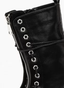 Η καλύτερη συμφωνία 🥰 The Fashion Project Αρβυλάκια με Chunky σόλα και φερμουάρ - Μαύρο 🤩 -Μποτάκια Κατάστημα arvulakia me chunky sola kai fermouar 97043 tlgc