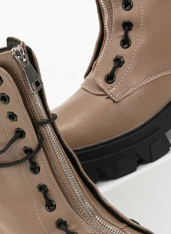 Τοπ 10 😍 The Fashion Project Αρβυλάκια με Chunky σόλα και φερμουάρ - Πούρο 🔥 -Μποτάκια Κατάστημα arvulakia me chunky sola kai fermouar 97044 6e38