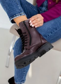 ΧΟΝΔΡΙΚΟ ΕΜΠΟΡΙΟ ❤️ The Fashion Project Αρβυλάκια με διπλό φερμουάρ - Μπορντό 🔔 -Μποτάκια Κατάστημα arvulakia me diplo fermouar 109401 t8kw