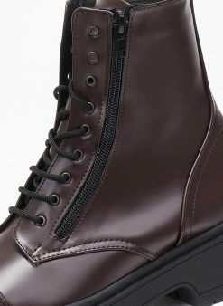 ΧΟΝΔΡΙΚΟ ΕΜΠΟΡΙΟ ❤️ The Fashion Project Αρβυλάκια με διπλό φερμουάρ - Μπορντό 🔔 -Μποτάκια Κατάστημα arvulakia me diplo fermouar 109401 wuxh