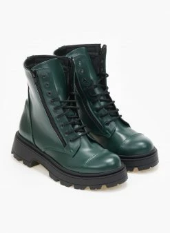 Εξοδος 😍 The Fashion Project Αρβυλάκια με διπλό φερμουάρ - Κυπαρισσί 🤩 -Μποτάκια Κατάστημα arvulakia me diplo fermouar 109402 kghk