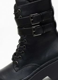 Προϋπολογισμός ✔️ The Fashion Project Αρβυλάκια με διπλό ζωνάκι - Μαύρο 👏 -Μποτάκια Κατάστημα arvulakia me diplo zwnaki 107966 n2bc