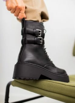 Προϋπολογισμός ✔️ The Fashion Project Αρβυλάκια με διπλό ζωνάκι - Μαύρο 👏 -Μποτάκια Κατάστημα arvulakia me diplo zwnaki 107966 stjh