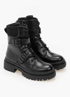 Εκπτωση ❤️ The Fashion Project Αρβυλάκια με διπλό ζωνάκι - Μαύρο 🤩 -Μποτάκια Κατάστημα arvulakia me diplo zwnaki 99251 2rv8