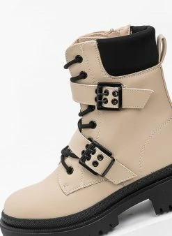 Προώθηση ⭐ The Fashion Project Αρβυλάκια με διπλό ζωνάκι - Μπεζ 🎉 -Μποτάκια Κατάστημα arvulakia me diplo zwnaki 99252 fvzh