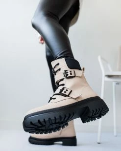 Προώθηση ⭐ The Fashion Project Αρβυλάκια με διπλό ζωνάκι - Μπεζ 🎉 -Μποτάκια Κατάστημα arvulakia me diplo zwnaki 99252 n6oj