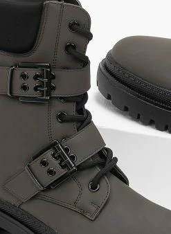 Προώθηση ⭐ The Fashion Project Αρβυλάκια με διπλό ζωνάκι - Λαδί 🧨 -Μποτάκια Κατάστημα arvulakia me diplo zwnaki 99253 2ocs