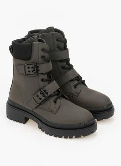 Προώθηση ⭐ The Fashion Project Αρβυλάκια με διπλό ζωνάκι - Λαδί 🧨 -Μποτάκια Κατάστημα arvulakia me diplo zwnaki 99253 7xp7