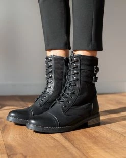 Πολύ καλή προσφορά 🛒 The Fashion Project Αρβυλάκια με διπλό ζωνάκι και εξωτερική ραφή - Μαύρο 😀