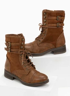 Τοπ 10 ✨ The Fashion Project Αρβυλάκια με διπλό ζωνάκι και εξωτερική ραφή - Ταμπά ✨ -Μποτάκια Κατάστημα arvulakia me diplo zwnaki kai ekswteriki rafi 97030 4kmd