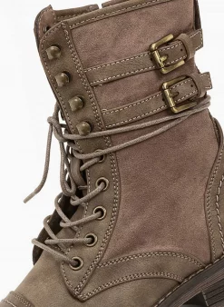 Flash Sale 🥰 The Fashion Project Αρβυλάκια με διπλό ζωνάκι και εξωτερική ραφή - Πούρο ✔️ -Μποτάκια Κατάστημα arvulakia me diplo zwnaki kai ekswteriki rafi 97061 s7