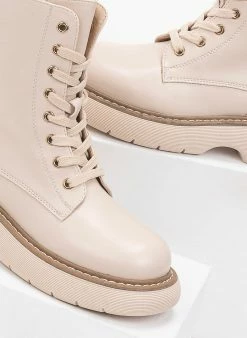 Εξοδος 👏 The Fashion Project Αρβυλάκια με διχρωμία στη ραφή - Μπεζ 🔔 -Μποτάκια Κατάστημα arvulakia me dixrwmia sti rafi 96598 71uh