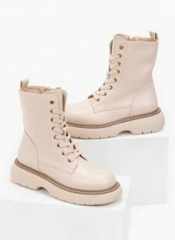 Εξοδος 👏 The Fashion Project Αρβυλάκια με διχρωμία στη ραφή - Μπεζ 🔔 -Μποτάκια Κατάστημα arvulakia me dixrwmia sti rafi 96598 kprc