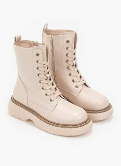 Εξοδος 👏 The Fashion Project Αρβυλάκια με διχρωμία στη ραφή - Μπεζ 🔔 -Μποτάκια Κατάστημα arvulakia me dixrwmia sti rafi 96598 mk0w