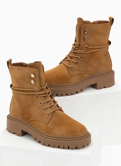 Αγορά 😀 The Fashion Project Αρβυλάκια με εξωτερική ραφή - Ταμπά 👍 -Μποτάκια Κατάστημα arvulakia me ekswteriki rafi 97005 s01m