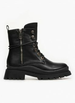 Πολύ καλή προσφορά ❤️ The Fashion Project Αρβυλάκια με εξωτερικό φερμουάρ - Μαύρο 🧨 -Μποτάκια Κατάστημα arvulakia me ekswteriko fermouar 95350 dbwj