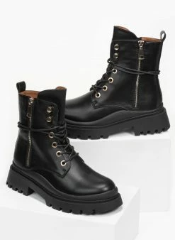 Πολύ καλή προσφορά ❤️ The Fashion Project Αρβυλάκια με εξωτερικό φερμουάρ - Μαύρο 🧨 -Μποτάκια Κατάστημα arvulakia me ekswteriko fermouar 95350 w9se