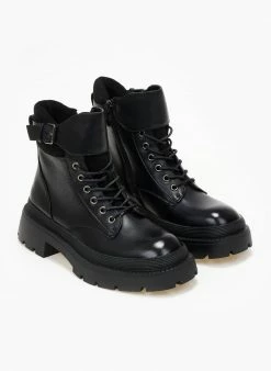 Το φθηνότερο 🌟 The Fashion Project Αρβυλάκια με φαρδύ ζωνάκι - Μαύρο 😍 -Μποτάκια Κατάστημα arvulakia me fardu zwnaki 107958 03ad