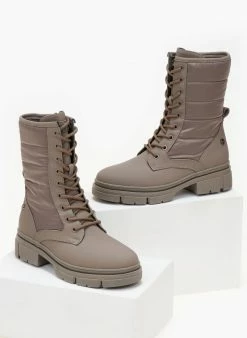 Εκπτωση 🛒 Xti Footwear Αρβυλάκια με καπιτονέ σχέδιο Xti 140625 - Τάουπε ✨ -Μποτάκια Κατάστημα arvulakia me kapitone sxedio xti 140625 106512 pyou