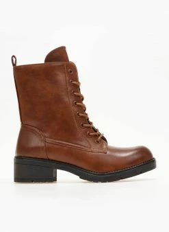 Εκπτωση 🧨 The Fashion Project Αρβυλάκια με κορδόνια - Ταμπά ✨