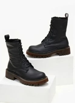 Τοπ 10 🎉 The Fashion Project Αρβυλάκια με κρεπ σόλα - Μαύρο 🤩 -Μποτάκια Κατάστημα arvulakia me krep sola 105992 l80j