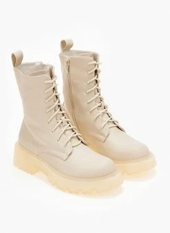 Συμφωνίες 🥰 The Fashion Project Αρβυλάκια με κρεπ σόλα - Μπεζ 😀 -Μποτάκια Κατάστημα arvulakia me krep sola 105993 vc4y