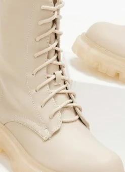 Συμφωνίες 🥰 The Fashion Project Αρβυλάκια με κρεπ σόλα - Μπεζ 😀 -Μποτάκια Κατάστημα arvulakia me krep sola 105993 z26h