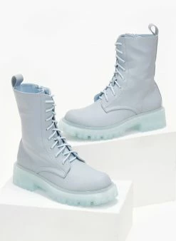 Αγορά ⌛ The Fashion Project Αρβυλάκια με κρεπ σόλα - Γαλάζιο 😍 -Μποτάκια Κατάστημα arvulakia me krep sola 105995 l8k8