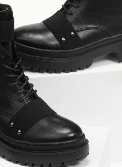 Κουπόνι 🎉 The Fashion Project Αρβυλάκια με λάστιχο και τρουκς - Μαύρο 🔥 -Μποτάκια Κατάστημα arvulakia me lastixo kai trouks 95533 r0xe