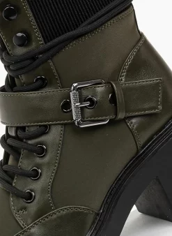 Best Pirce 🤩 The Fashion Project Αρβυλάκια με λάστιχο και ζωνάκι - Χακί 😉 -Μποτάκια Κατάστημα arvulakia me lastixo kai zwnaki 97060 uk7c