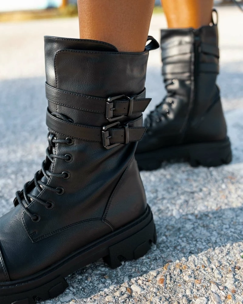 Εκπτωση 🔥 The Fashion Project Αρβυλάκια με πιέτα και διπλό ζωνάκι - Μαύρο 💯 5 Εκπτωση 🔥 The Fashion Project Αρβυλάκια με πιέτα και διπλό ζωνάκι - Μαύρο 💯 - Image 3