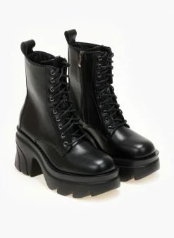 Αγορά ⭐ The Fashion Project Αρβυλάκια με Platform σόλα - Μαύρο 👍 -Μποτάκια Κατάστημα arvulakia me platform sola 107219 cmnd