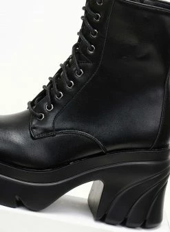 Αγορά ⭐ The Fashion Project Αρβυλάκια με Platform σόλα - Μαύρο 👍 -Μποτάκια Κατάστημα arvulakia me platform sola 107219 oipr