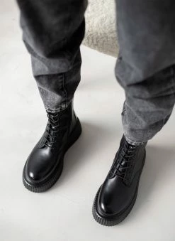 Προώθηση 🎉 The Fashion Project Αρβυλάκια με ψηλή Chunky σόλα - Μαύρο 🔥 -Μποτάκια Κατάστημα arvulakia me psili chunky sola 107960 4rap