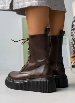 Προϋπολογισμός 👏 The Fashion Project Αρβυλάκια με ψηλή Chunky σόλα - Καφέ 🛒 -Μποτάκια Κατάστημα arvulakia me psili chunky sola 107961 92v6