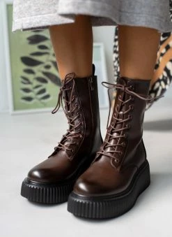 Προϋπολογισμός 👏 The Fashion Project Αρβυλάκια με ψηλή Chunky σόλα - Καφέ 🛒