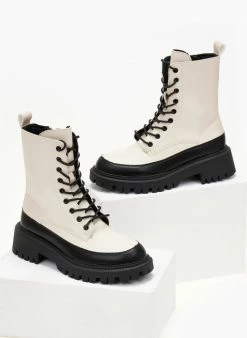 Το φθηνότερο 👏 The Fashion Project Αρβυλάκια με ψηλή τρακτερωτή σόλα - Μπεζ ⭐ -Μποτάκια Κατάστημα arvulakia me psili trakterwti sola 105842 ksdo