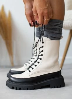 Το φθηνότερο 👏 The Fashion Project Αρβυλάκια με ψηλή τρακτερωτή σόλα - Μπεζ ⭐ -Μποτάκια Κατάστημα arvulakia me psili trakterwti sola 105842 t85e