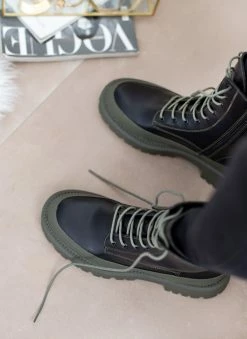 Εξοδος 🎉 The Fashion Project Αρβυλάκια με ψηλή τρακτερωτή σόλα - Λαδί 🔔 -Μποτάκια Κατάστημα arvulakia me psili trakterwti sola 105843 zsbg