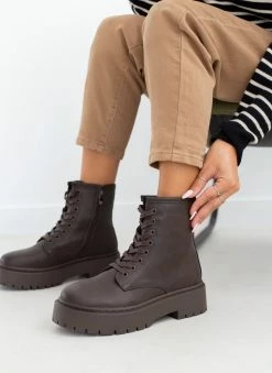 Καλύτερες κριτικές για 🛒 The Fashion Project Αρβυλάκια με ψηλή τρακτερωτή σόλα - Καφέ ❤️